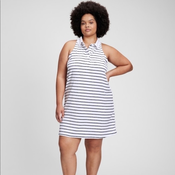 NWT. GAP. Women’s Towel Terry Halter Polo Dress. Great swim coverup. Nautical. - Picture 4 of 14